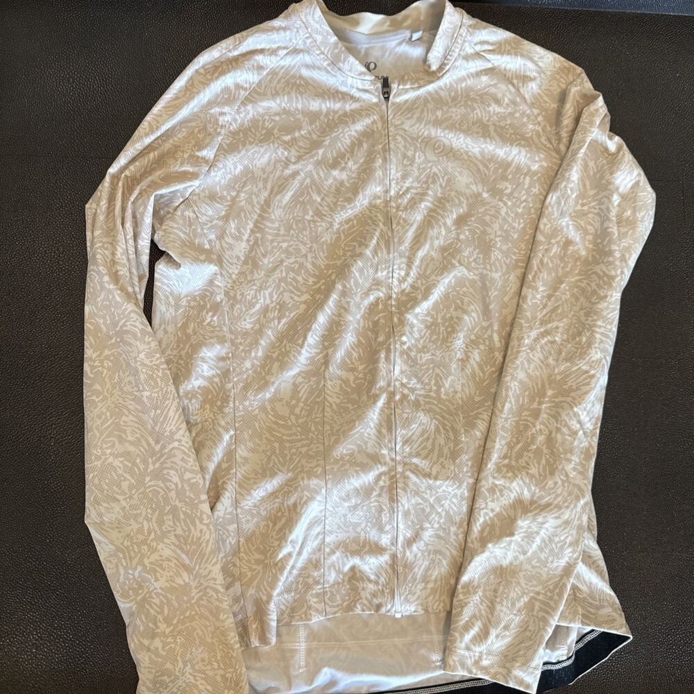 Pearl Izumi Attack Jersey Tan Leaf Print Size Large